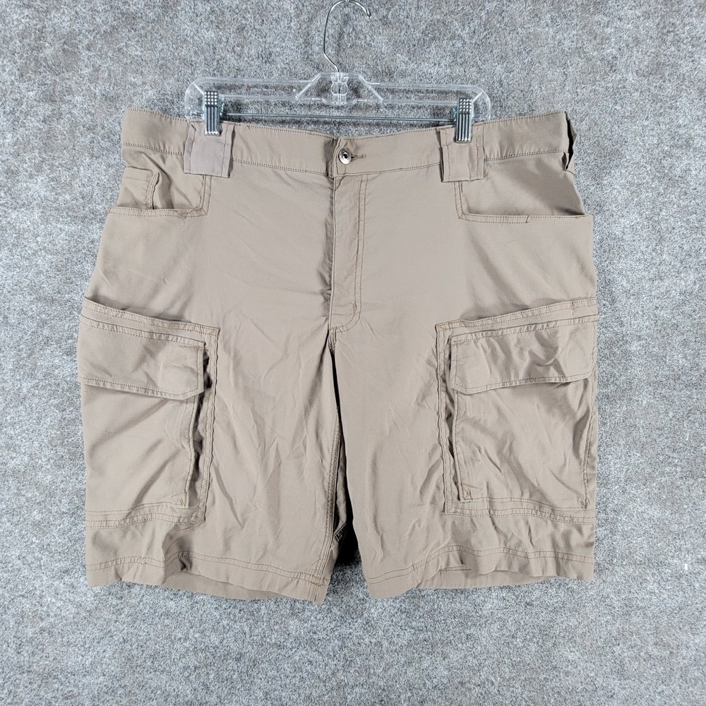 Duluth Trading Co. Cargo Shorts Mens 42 Beige Relaxed Fit 11" Inseam Outdoor